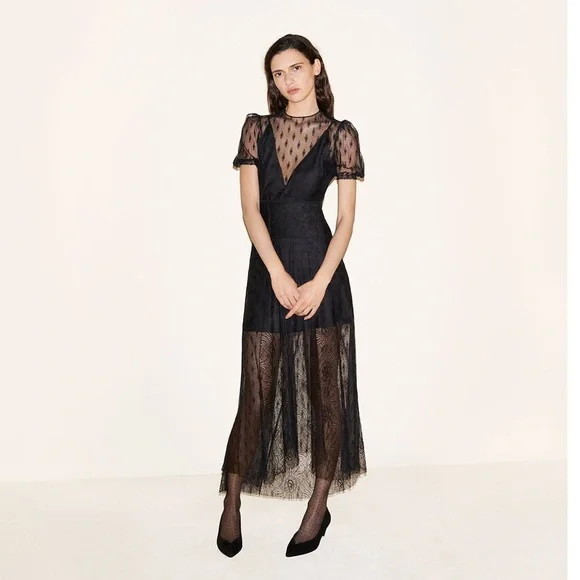 Maje | Dresses | Maje Romsey Embroidered Lace Dress | Poshmark